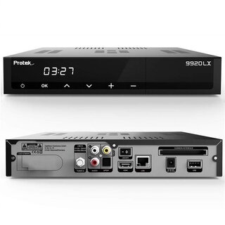 Protek 9920 LX HDTV digitaler Satelliten-Receiver (HDTV,1 x DVB-S2, HDMI, LAN, S/PDIF, Chinch Video Audio, CI-Interface, USB 2.0, Full HD 1080p) [Linux E2] inkl. Anadol WLAN USB Stick - schwarz