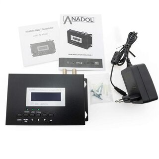 Anadol HDMI Modulator Single - HDMI auf DVB-T (Full HD, HDTV, USB, MPEG4) schwarz. Ist äußerst flexibel Anwendbar und hervorragend für Privatanwendungen, Hotels, Wettbüros & Sport Cafés