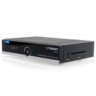 Gebraucht: Octagon SF8008 4K UHD 2106p E2 DVB-S2X Single Tuner Receiver Kartenleser Enigma2 Linux OS HbbTV