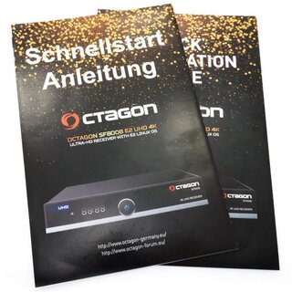 Gebraucht: Octagon SF8008 4K UHD 2106p E2 DVB-S2X Single Tuner Receiver Kartenleser Enigma2 Linux OS HbbTV