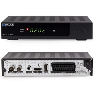 Anadol HD 202c Plus digitaler Full HD 1080p Kabel Receiver [Umstieg Analog auf Digital] (HDTV, DVB-C/C2, HDMI, SCART, Mediaplayer, USB 2.0) &ndash; schwarz
