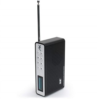 Anadol AX 4in1 soundpath lite+ Internet Radio/DAB+ / FM-UKW/Bluetooth Lautsprecher WLAN WiFi, DLNA, UPnP, tragbar, LCD-Display, Sleep-Timer, Akku, Netzbetrieb, Kopfhöreranschluss, schwarz weiß