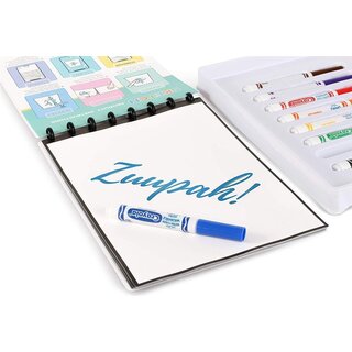 Zuupah Elfinbook Zeichenblock Malbuch Set DIN A4 für Kinder mit Speicherfunktion über App + Crayola aquarell Stifte zum Malen für Grosse & kleine Kinder abwaschbare Farbe Keine Altersbeschränkung