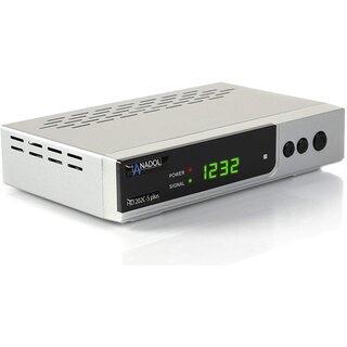 Anadol HD 202c-s Plus digitaler Full HD 1080p Kabel-Receiver [Umstieg Analog auf Digital] (HDTV, DVB-C / C2, HDMI, SCART, Coaxial, Mediaplayer, USB 2.0) für Kabelfernsehen &ndash; Silber