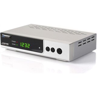 Anadol HD 202c-s Plus digitaler Full HD 1080p Kabel-Receiver [Umstieg Analog auf Digital] (HDTV, DVB-C / C2, HDMI, SCART, Coaxial, Mediaplayer, USB 2.0) für Kabelfernsehen &ndash; Silber