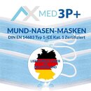 AX 3P+ medizinische MUND-NASEN-SCHUTZ (M-N-S) OP MASKE -...