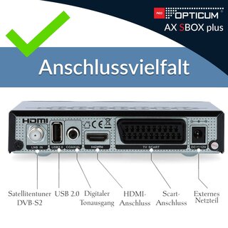 RED OPTICUM SBOX Plus - PVR Aufnahmefunktion + HDMI Kabel