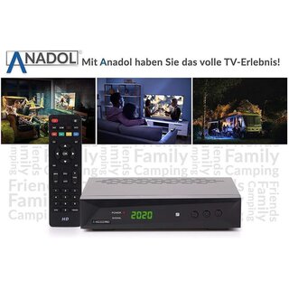 GEBRAUCHT: Anadol HD 222 Pro 1080P Digital HDTV Sat-Receiver für Satellitenfernseher - Timeshift, Multimedia- & Aufnahmefunktion - Astra & Hotbird vorinstalliert - HDMI, SCART, USB, DVB-S/S2, gratis HDMI Kabel