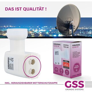 GSS Twin LNB GLT 401 + Aufdrehhilfe - Weiss