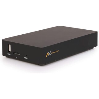 AX Multibox Combo SE (Second Edition mit WiFi) 4K UHD E2 Linux Sat-, Kabel- und DVB-T2 Receiver, mit PVR Aufnahmefunktion & Timeshift, 2X USB, LAN, WLAN, HD, HDMI, HDR, Astra & Hotbird vorsortiert
