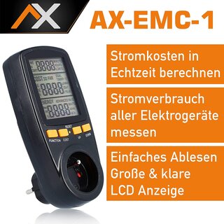 AX EMC-1 Strommessgerät Steckdose