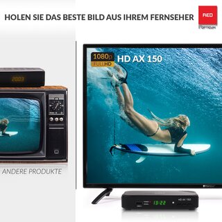 RED OPTICUM AX 150 HDTV Sat Receiver  ohne Aufnahmefunktion
