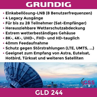 GSS Grundig SCR LNB 4 Legacy + 24 Teilnehmer