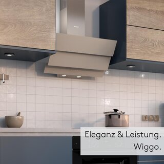 Wiggo WE-B643G  Dunstabzugshaube 60cm kopffrei - 3 Glas creme
