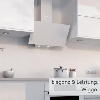 Wiggo WE-A641G Dunstabzugshaube 60cm kopffrei - 1 Glas weiß