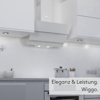Wiggo WE-B643G  Dunstabzugshaube 60cm kopffrei - 3 Glas weiß