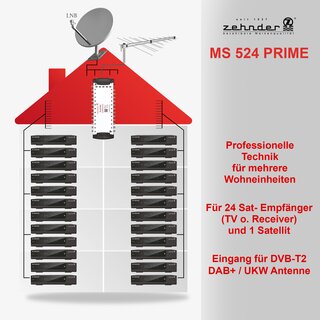 Zehnder Multischalter MS 524 Prime 24 Teilnehmer 1 Satellit