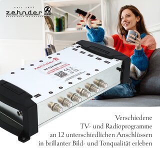 Zehnder Multischalter MS 512 Prime + Zehnder Quad LNB BX 3004